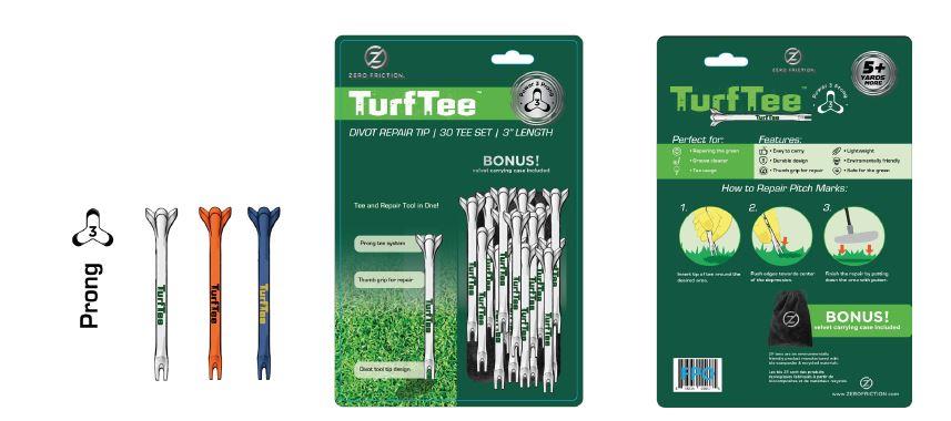 Té pour gazon ZF à 3 broches Zero Friction