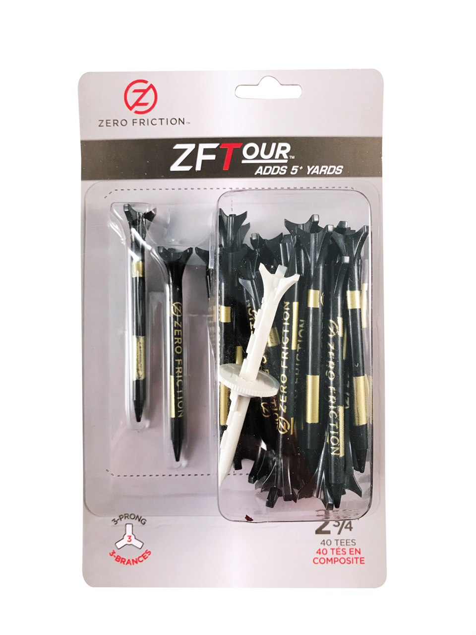 Tés Zero Friction Tour à 3 broches 2 3/4