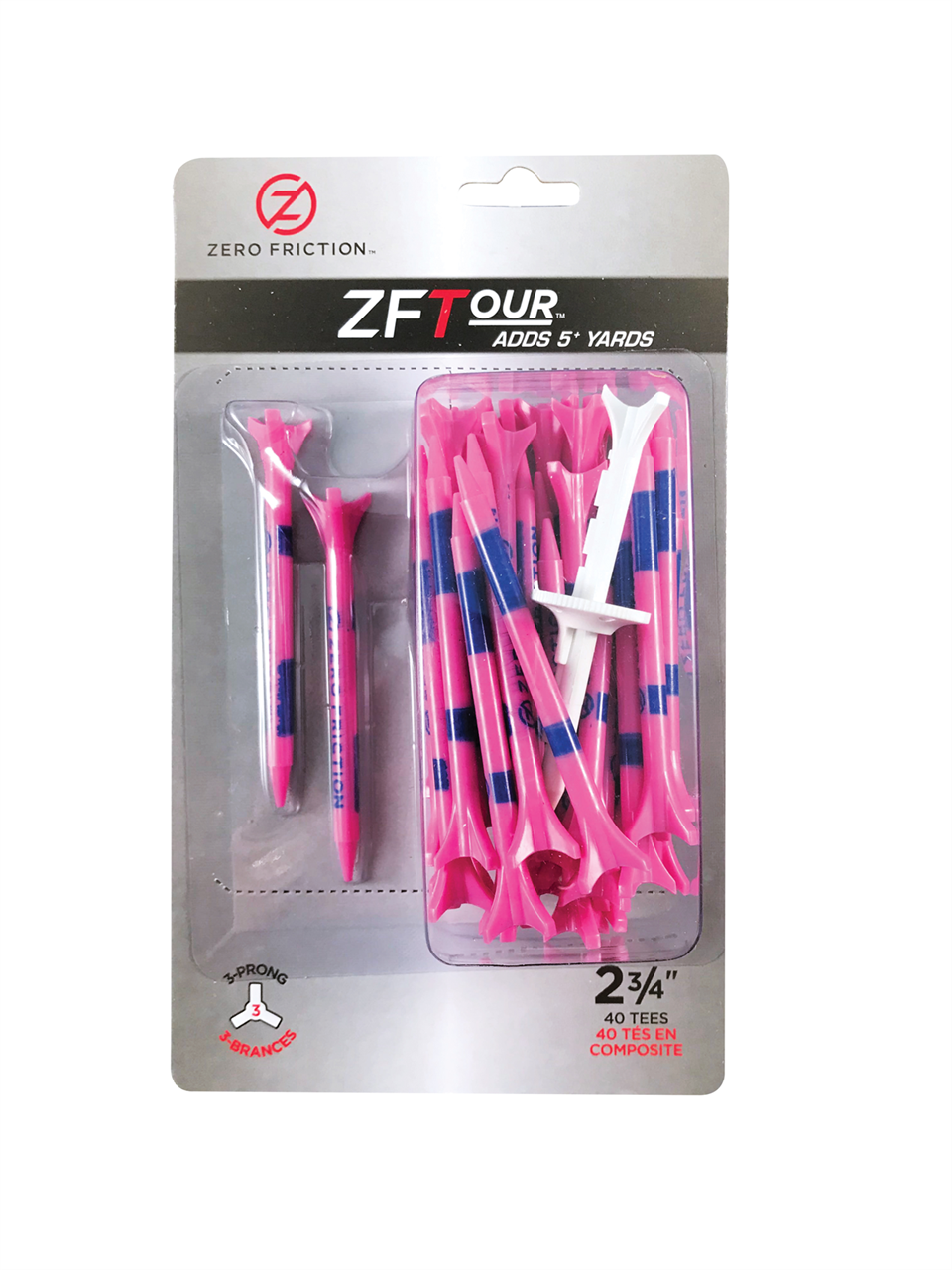 Tés Zero Friction Tour à 3 broches 2 3/4