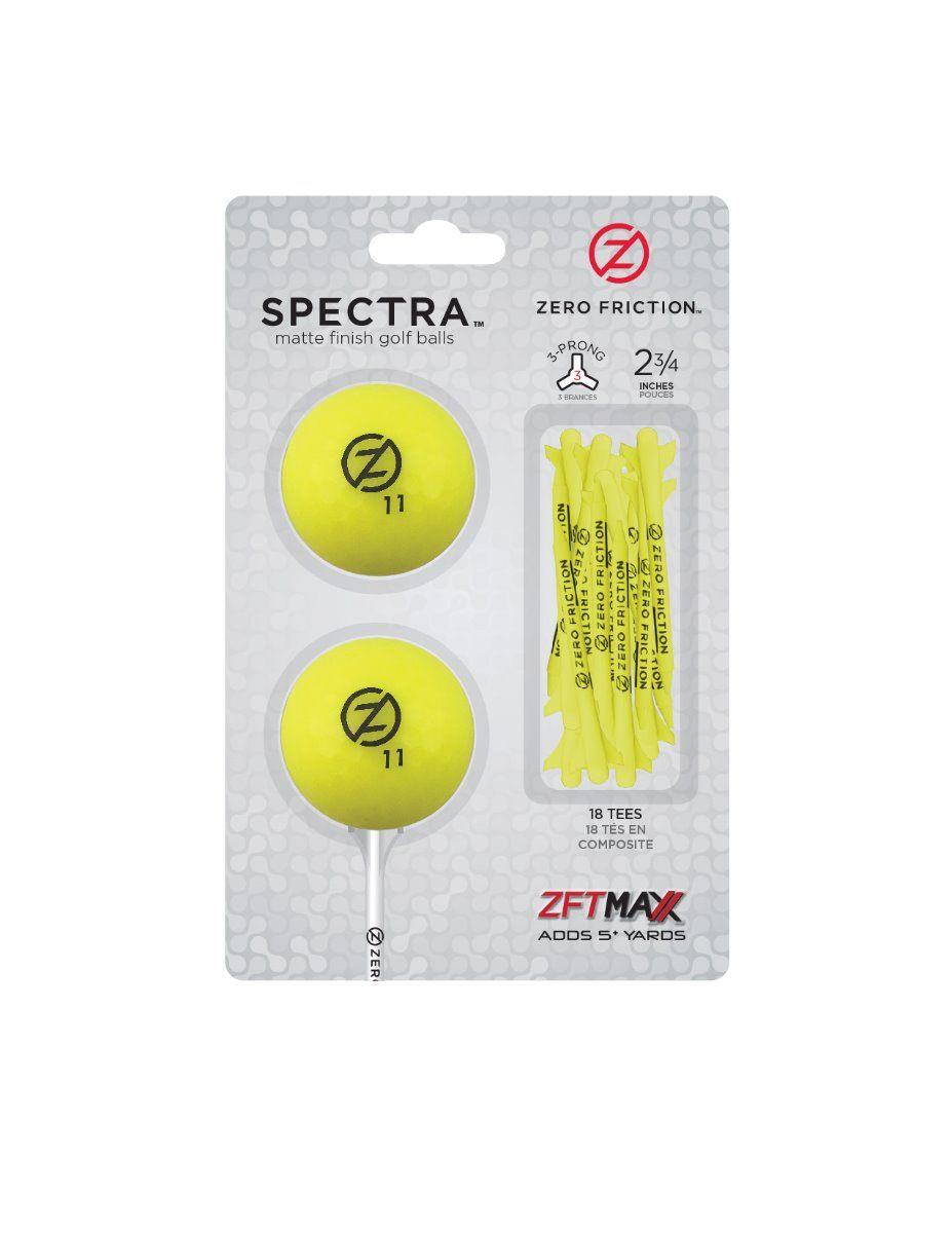 Packs de 2 balles/tés Zero Friction
