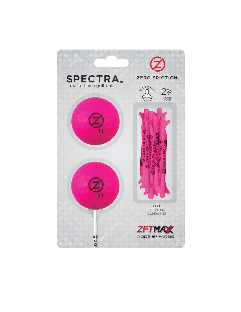 Packs de 2 balles/tés Zero Friction