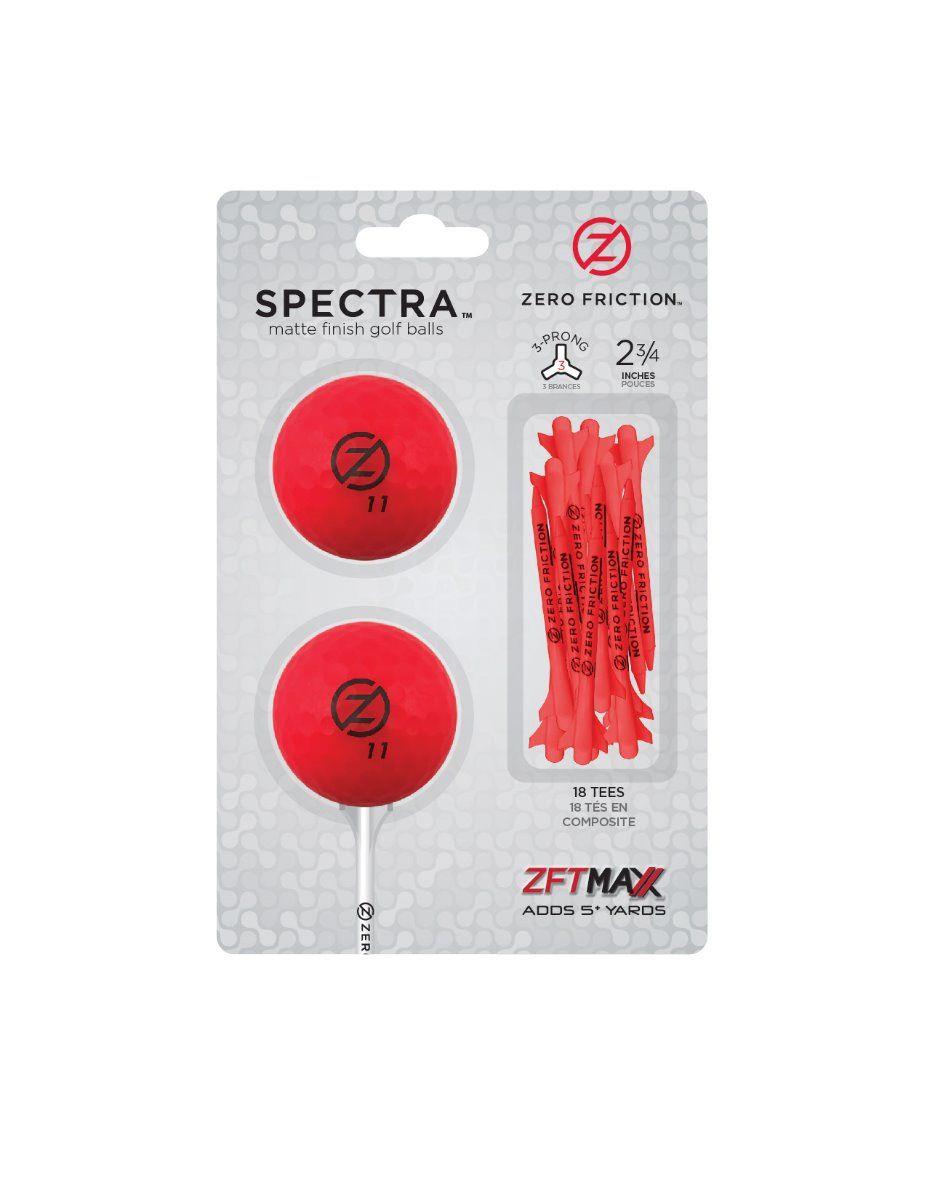 Packs de 2 balles/tés Zero Friction