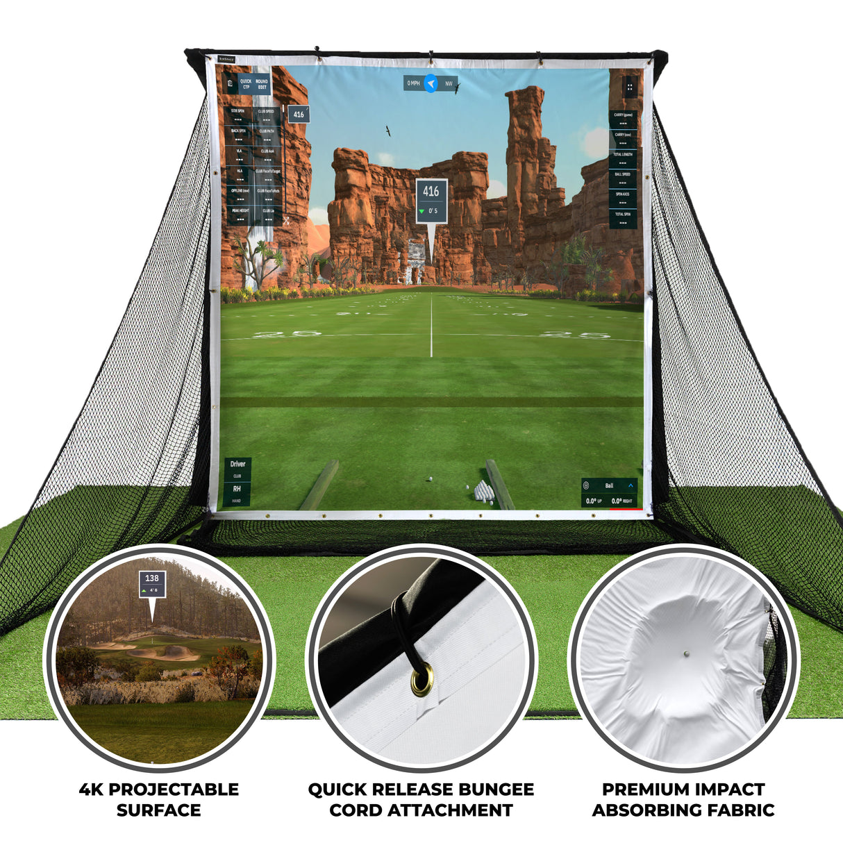 SIMSPACE GOLF DELUXE HOME DRIVING NET - CANVAS