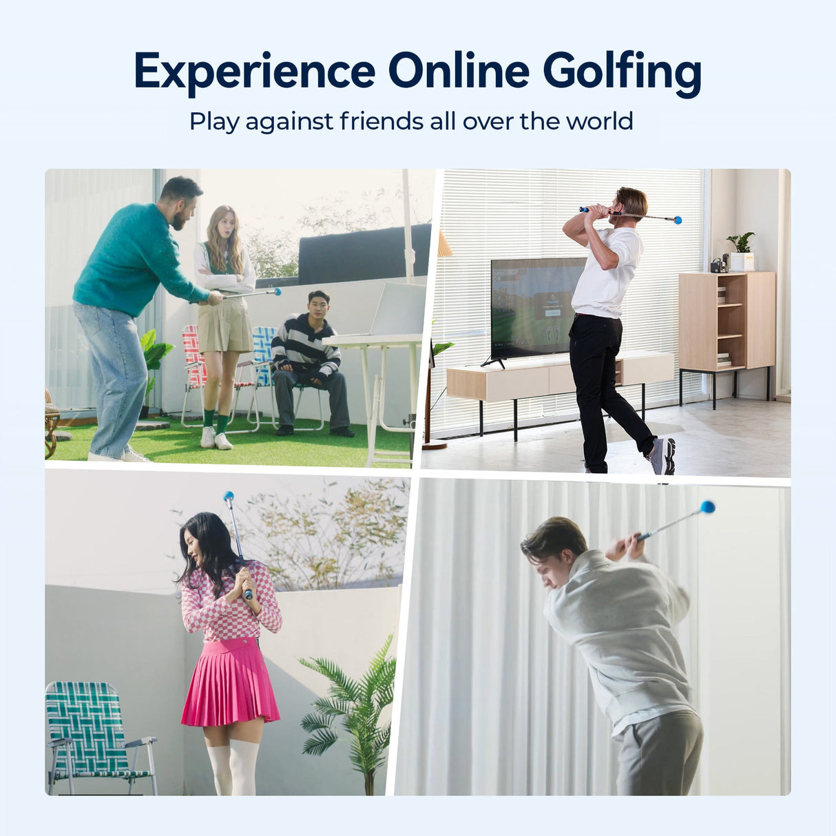 PHIGOLF 2 Smart Home Golf Simulator – Swing Stick Trainer &amp; Analyzer