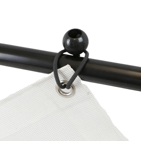 Rubber tensioners for golf simulator screen